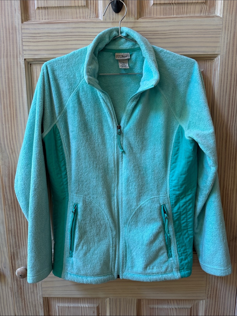 L.L. Bean Women's Teal Fleece Full-Zip Jacket Medium